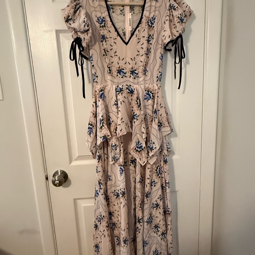 Rodarte Ruffled Floral-Print Silk Maxi Dress - Picture 6 of 11